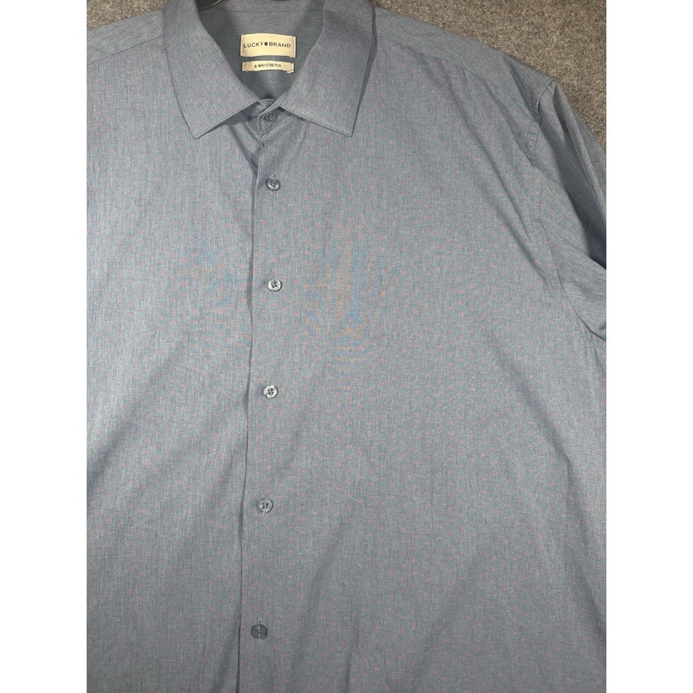 Lucky Brand Slim Fit 4-Way Stretch‎ Long Sleeve Button-Up Shirt XL